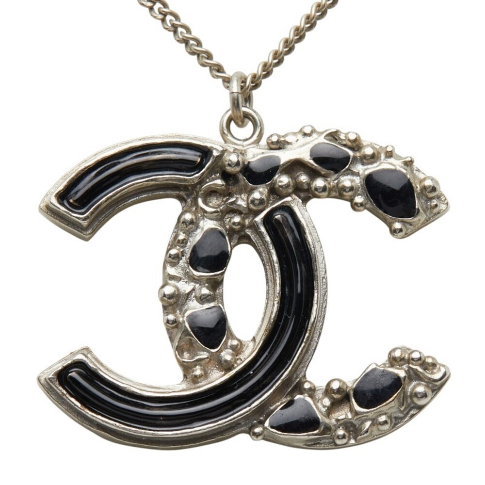 CHANEL Authentic Black Logo Necklace - Picture 2 of 6